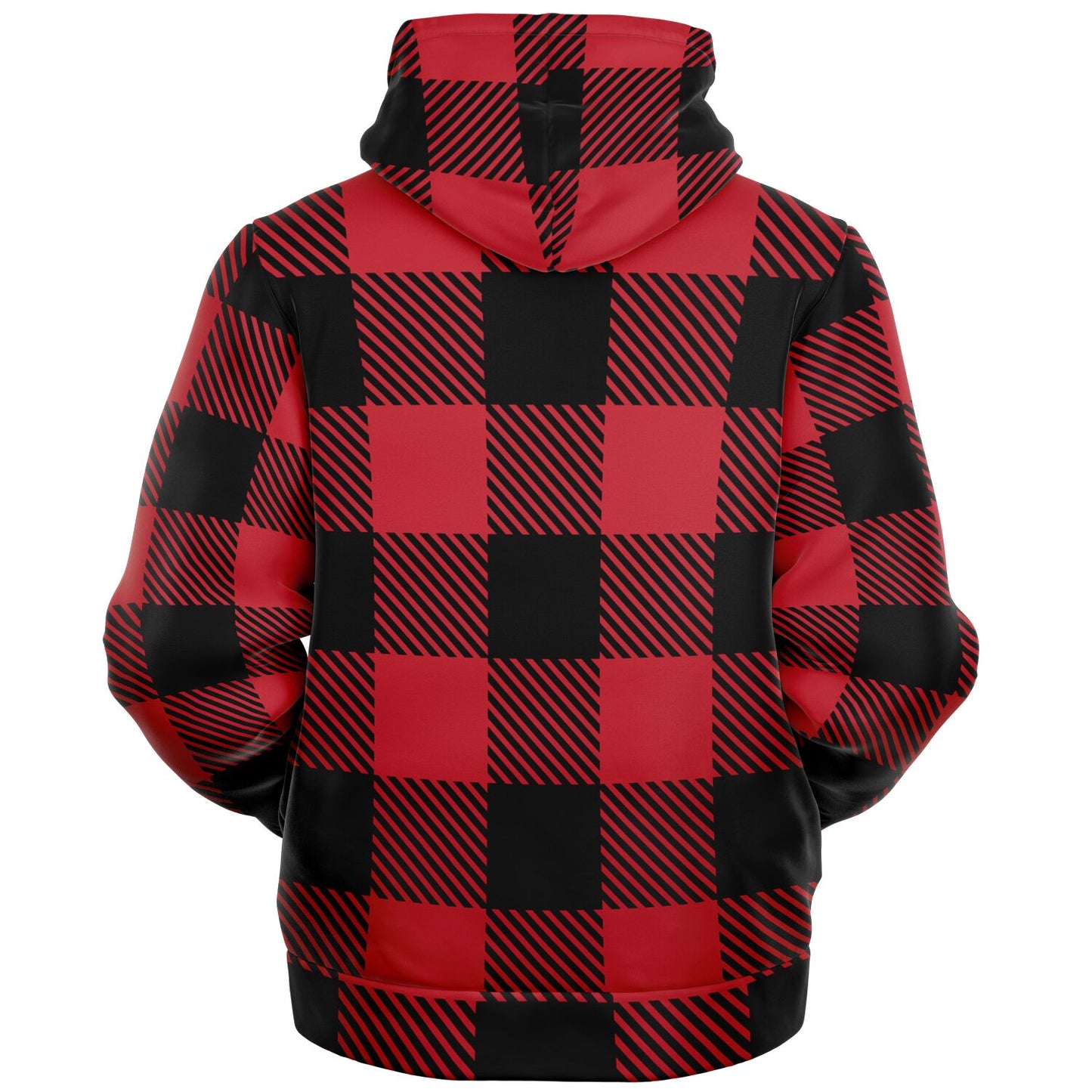 Classic Buffalo Plaid Hooman Hoodie | Traditional Red