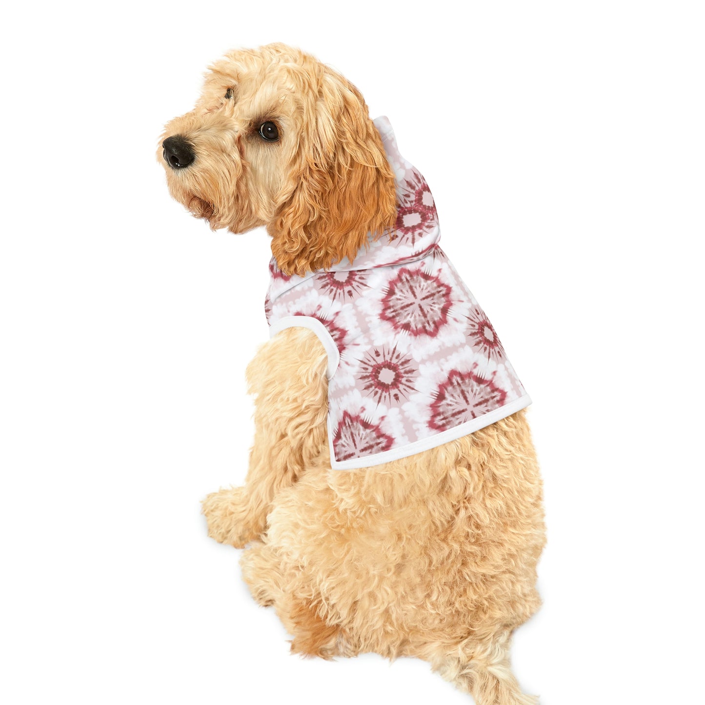 Tie Dye Matching Summer Dog Hoodie | Red Sun