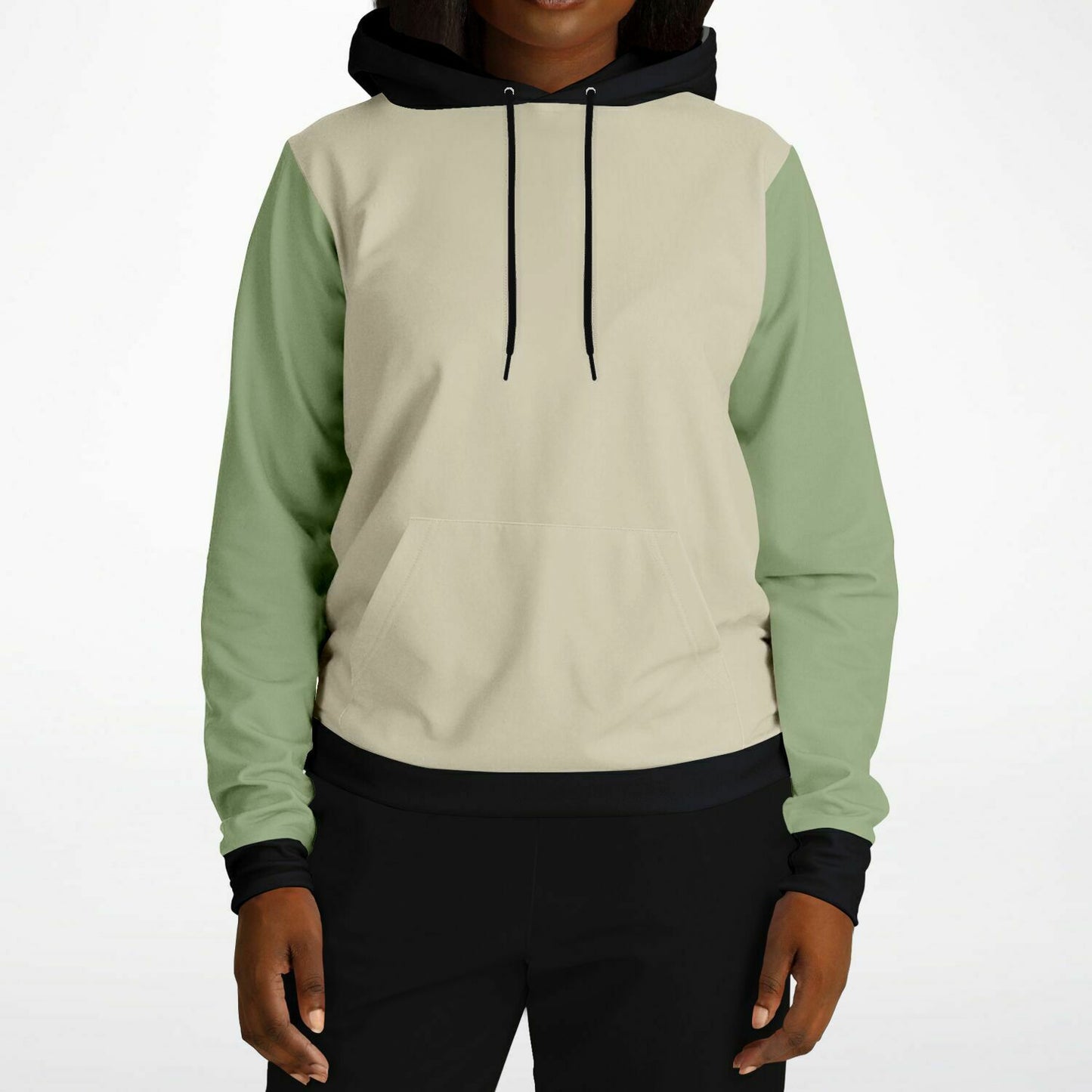 Hand-Made Color Block Hoodie | Hooman | Rugged Moss