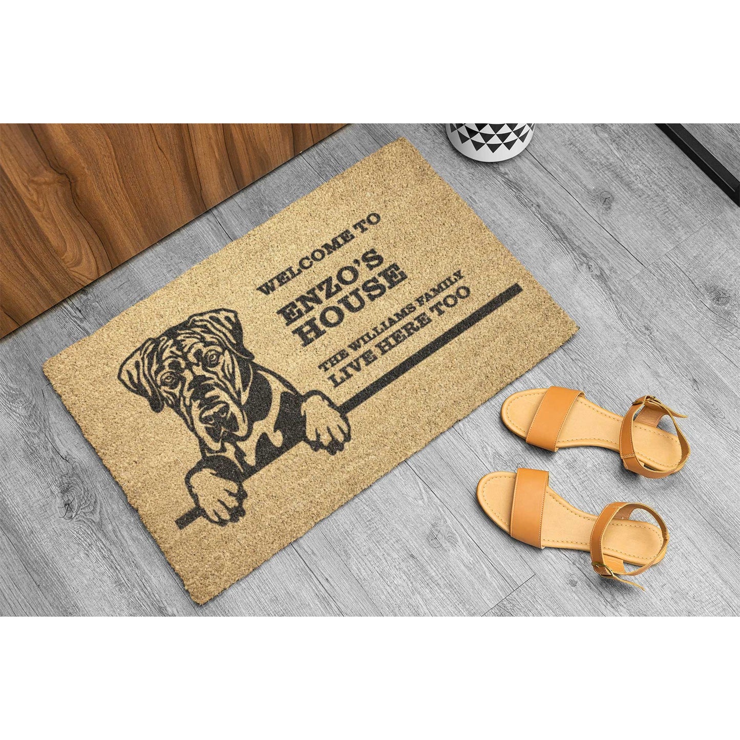 Personalized Dog Doormat | Great Dane