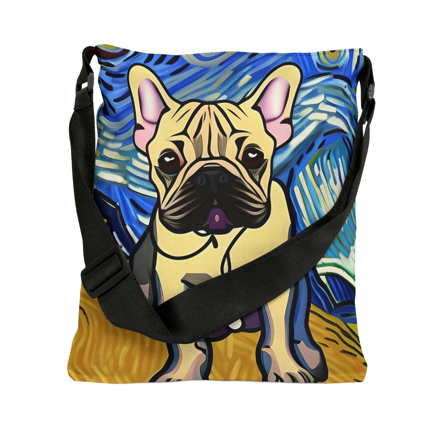 Frenchie Impressionist Print Tote Bag | Van Gogh