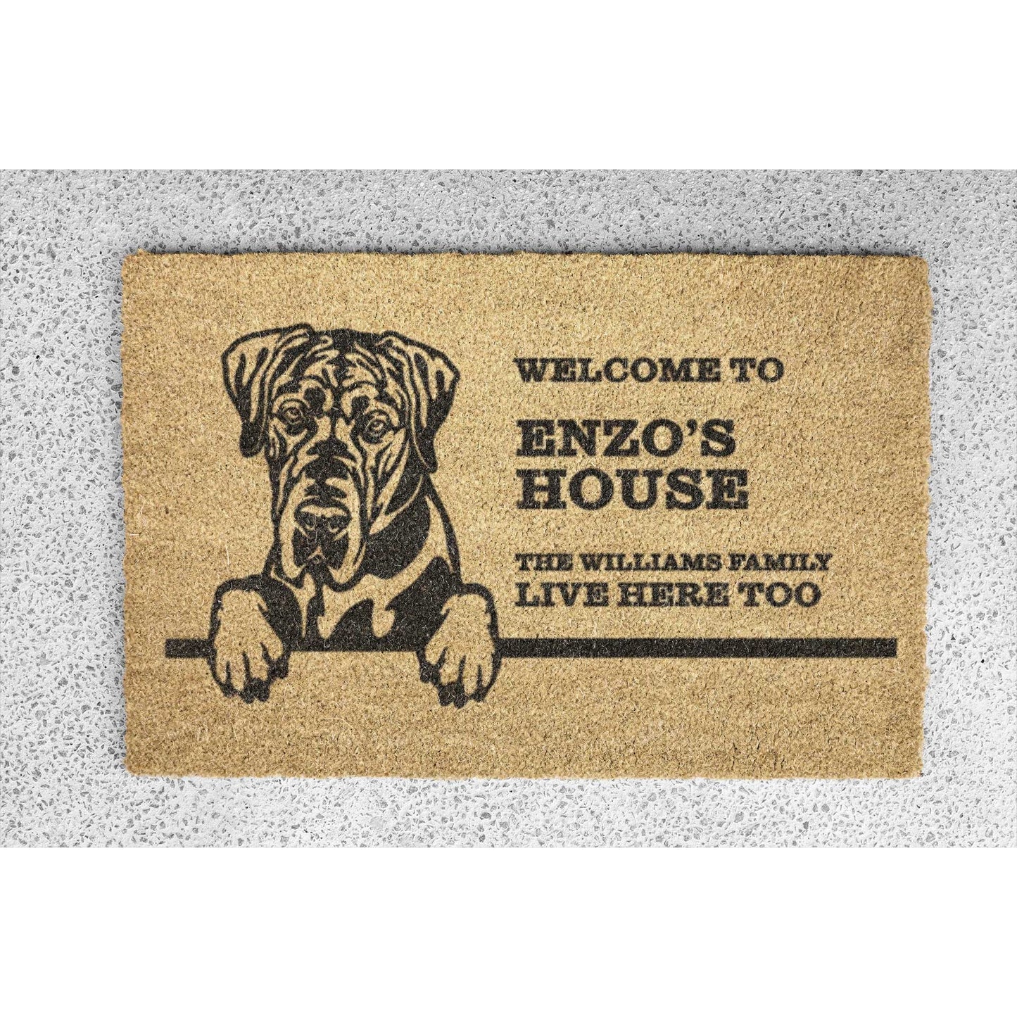 Personalized Dog Doormat | Great Dane