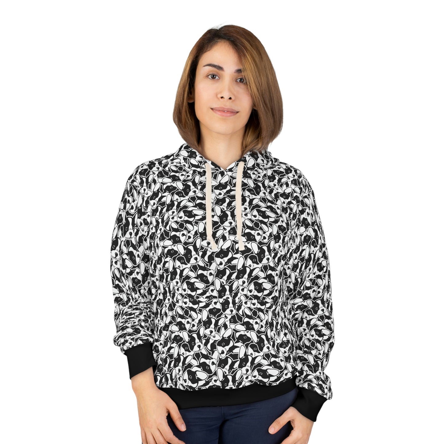 Frenchie Life Unisex All Over Print Pullover Hoodie