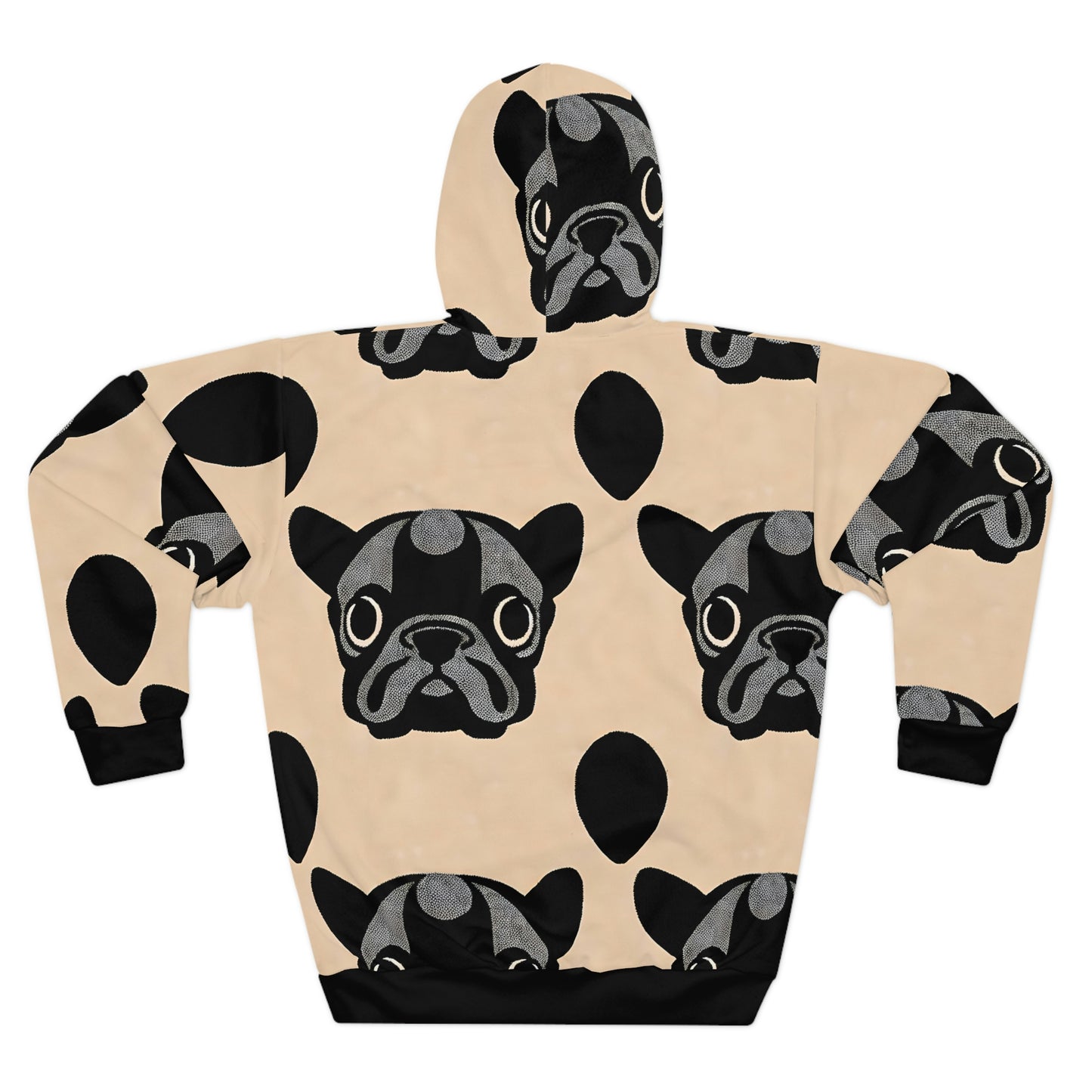 Frenchie Life | Black & Tan Unisex All Over Print Pullover Hoodie
