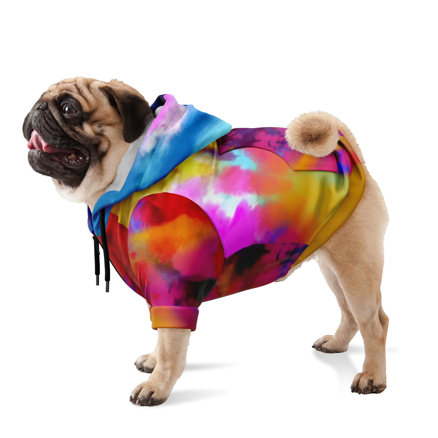 To-Dye-For Dog Hoodie | Electric Carnival