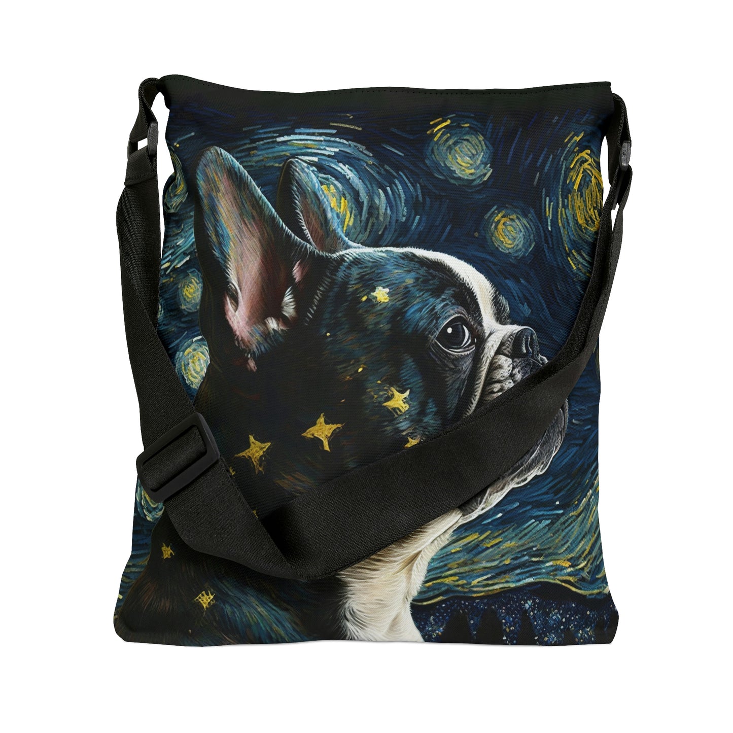 Frenchie Impressionist Print Tote Bag | Van Gogh