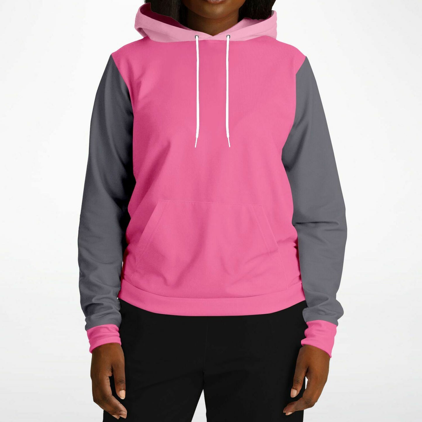 Hand-Made Color Block Hoodie | Hooman | Pink Blush