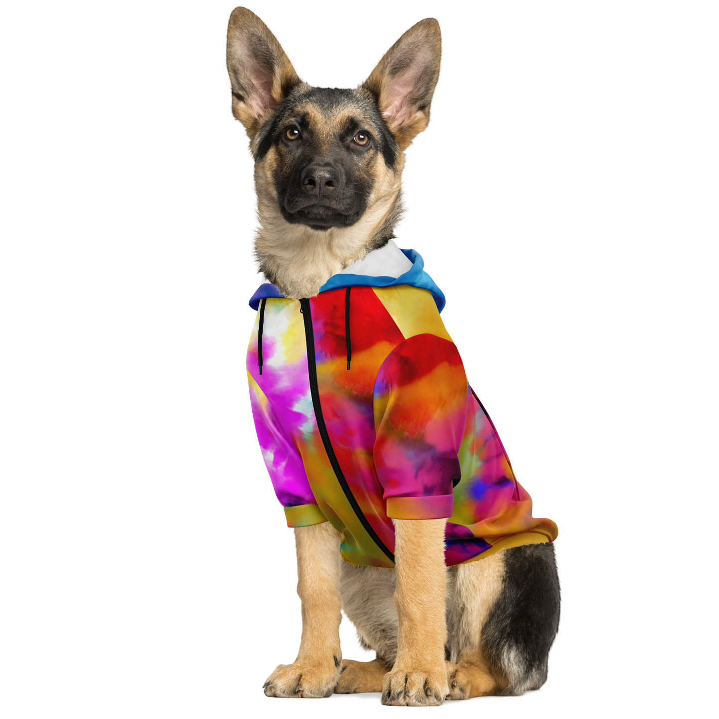 To-Dye-For Dog Hoodie | Electric Carnival