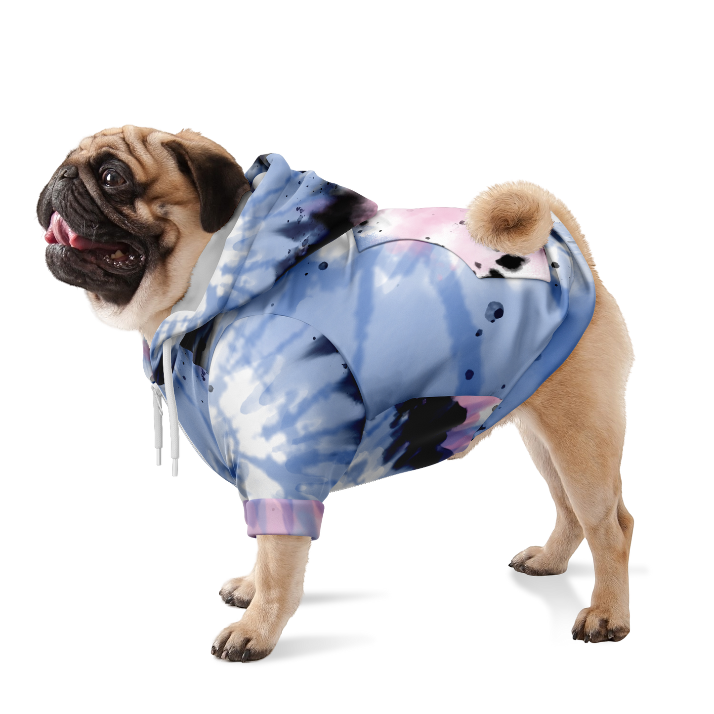 To-Dye-For Dog Hoodie | Bluebell and Black