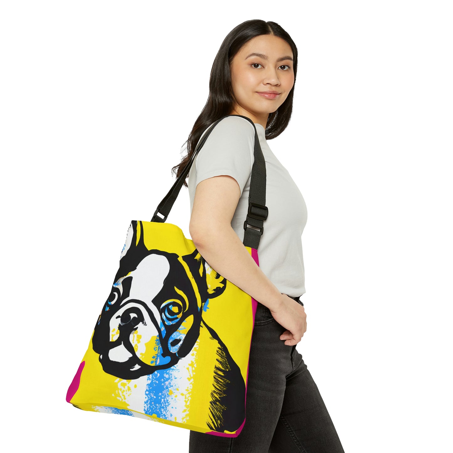 Frenchie Pop Art Print Tote Bag | Screen Print
