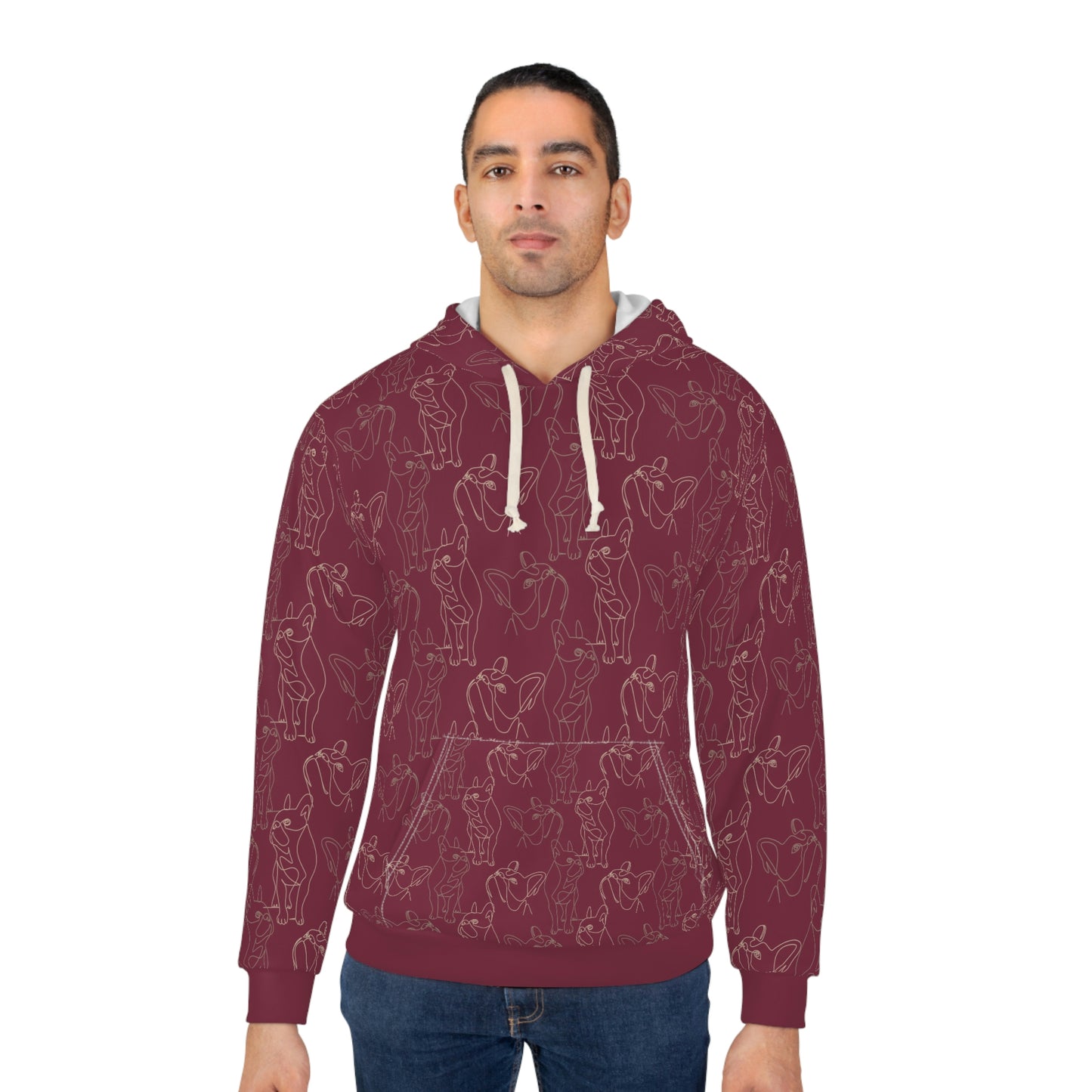 Frenchie Life Unisex All Over Print Pullover Hoodie