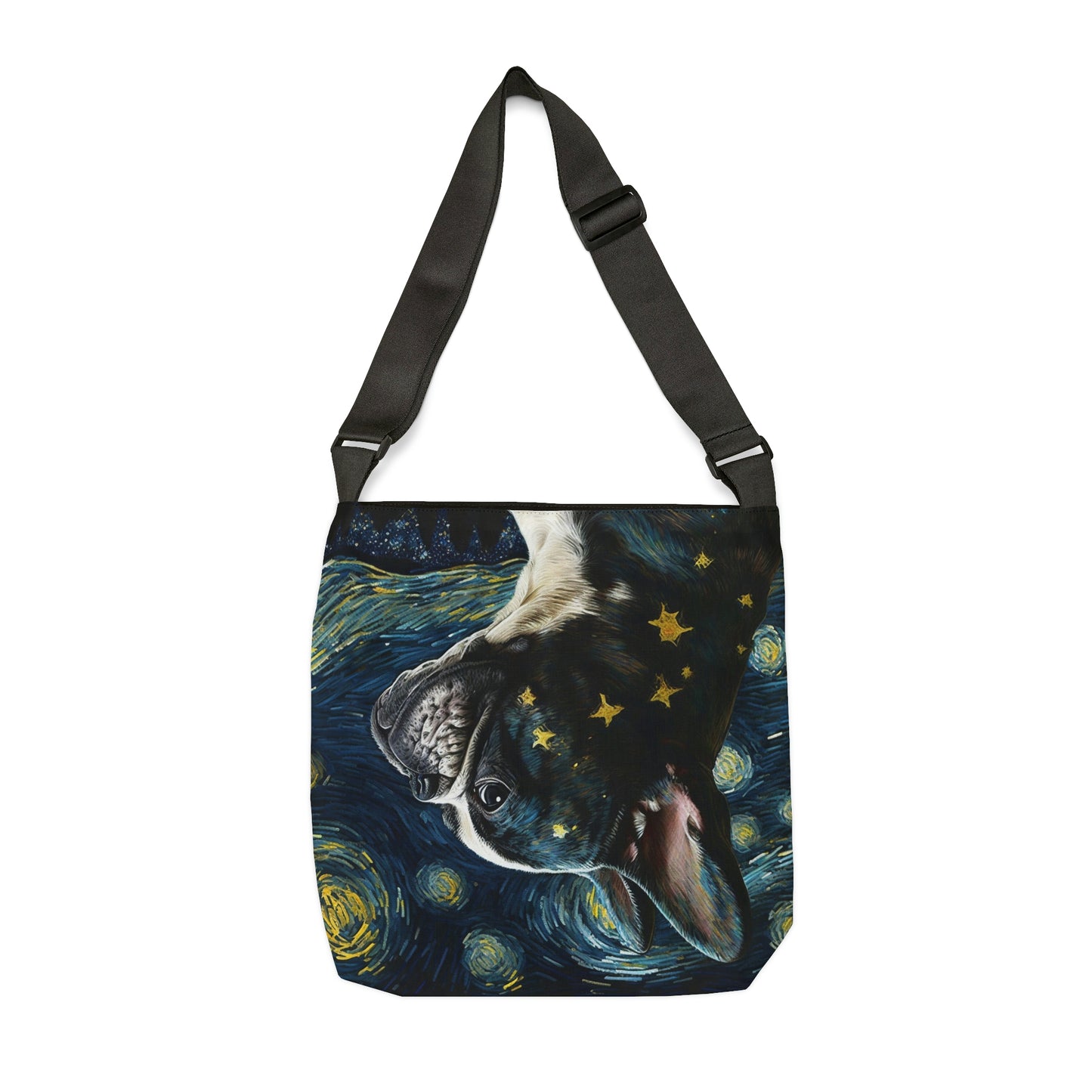 Frenchie Impressionist Print Tote Bag | Van Gogh