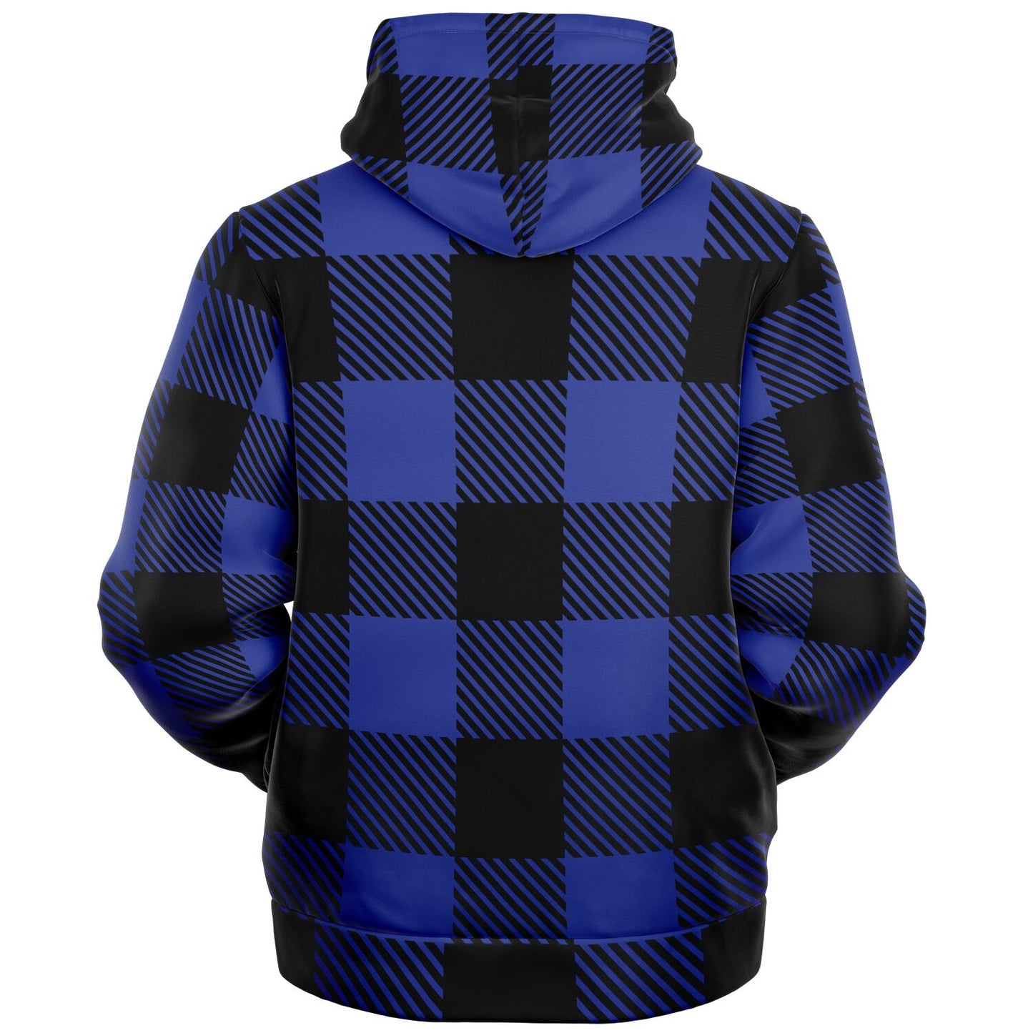 Classic Buffalo Plaid Hooman Hoodie | Traditional Blue
