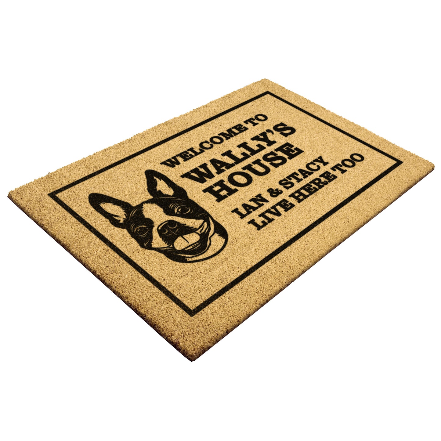 Personalized Dog Doormat | Boston Terrier