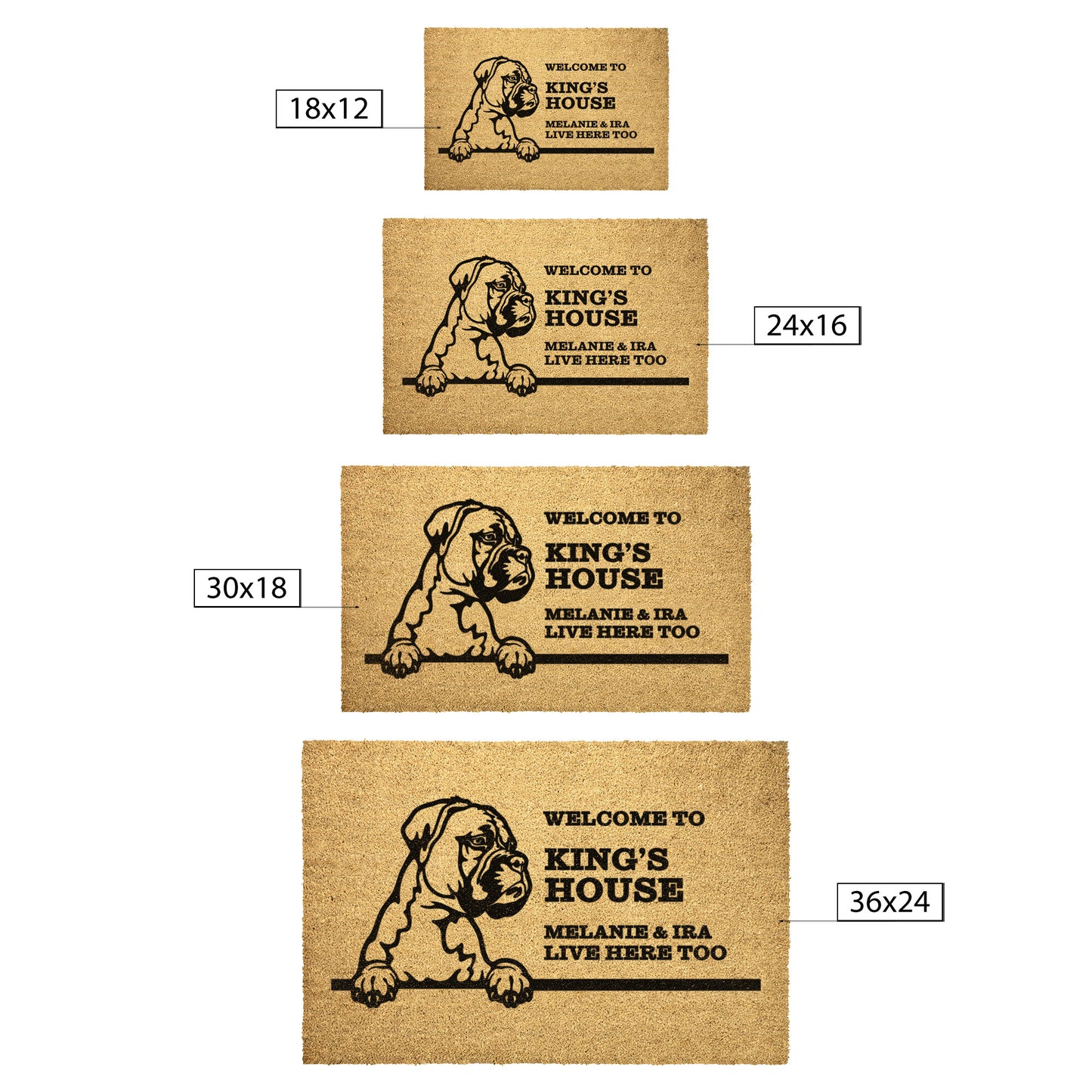 Personalized Dog Doormat | Boxer