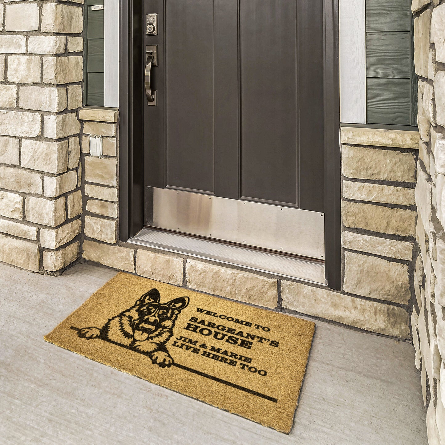 Personalized Dog Doormat | German Shepard