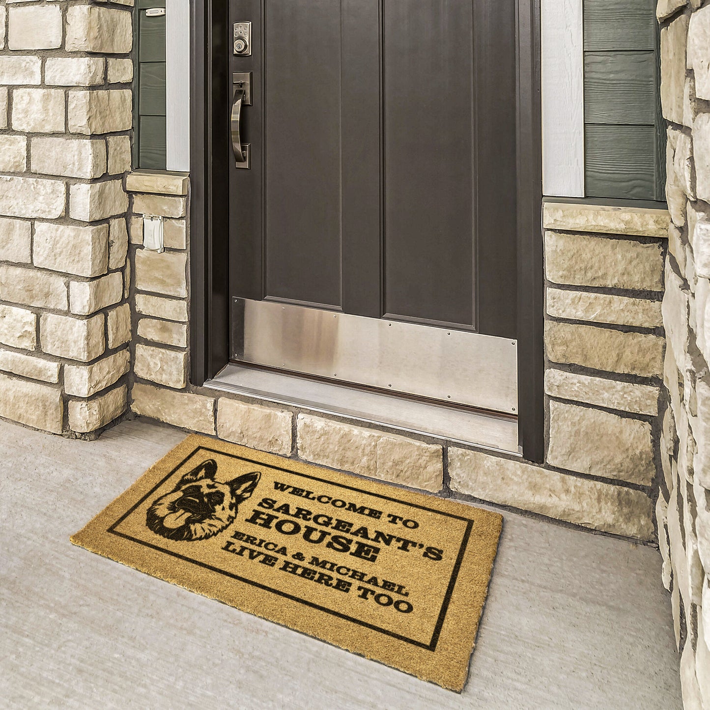 Personalized Dog Doormat | German Shepard II