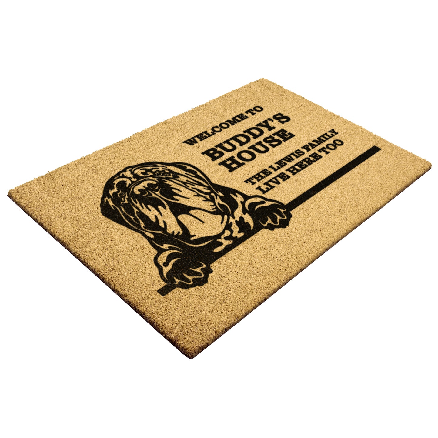 Personalized Dog Doormat | Neapolitan Mastiff