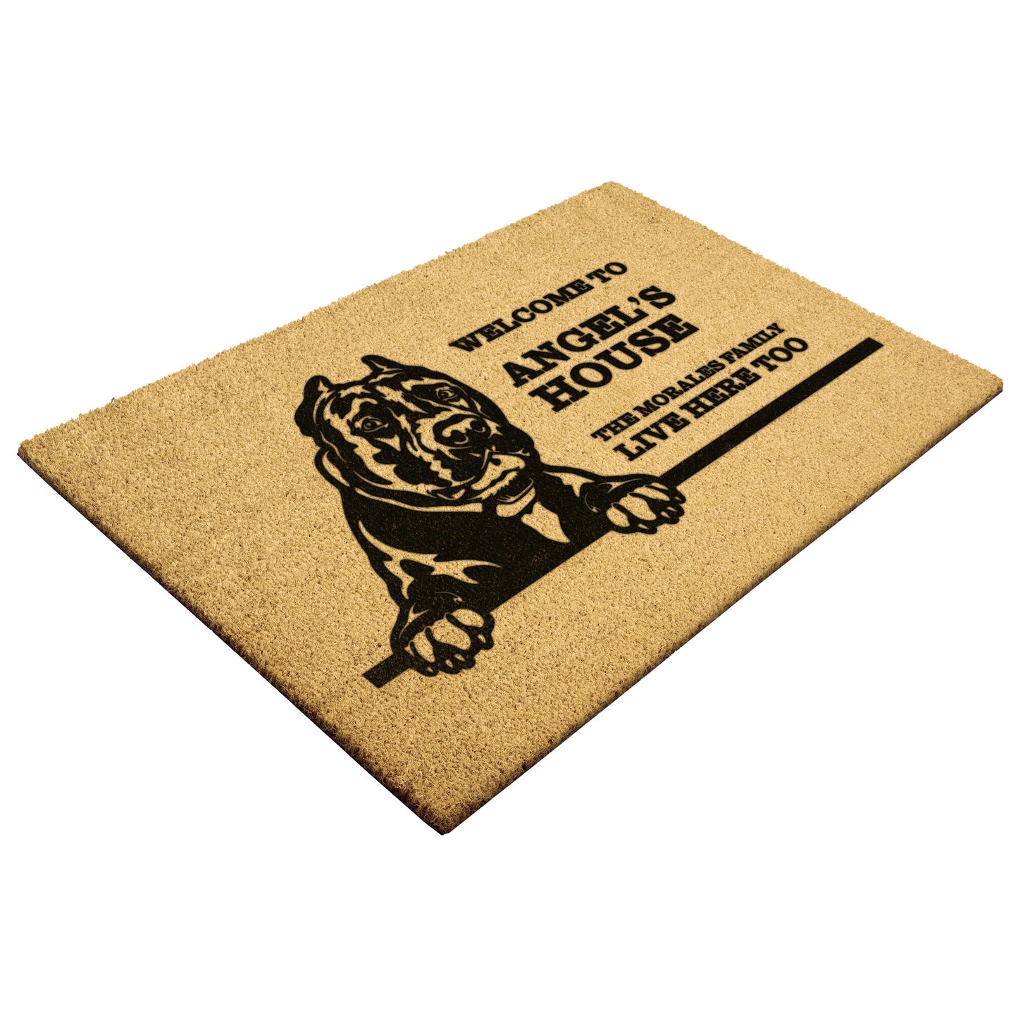 Personalized Dog Doormat | Pit Bull Terrier II