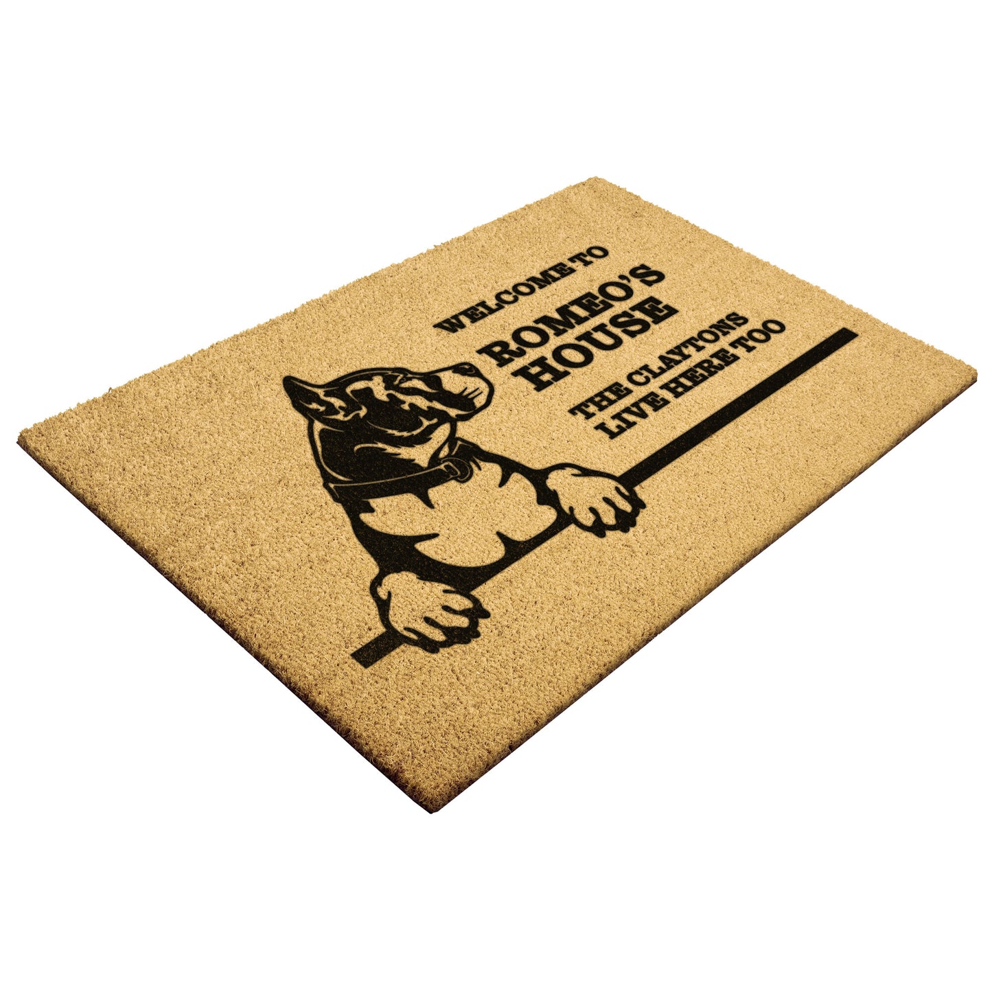 Personalized Dog Doormat | Pit Bull Terrier