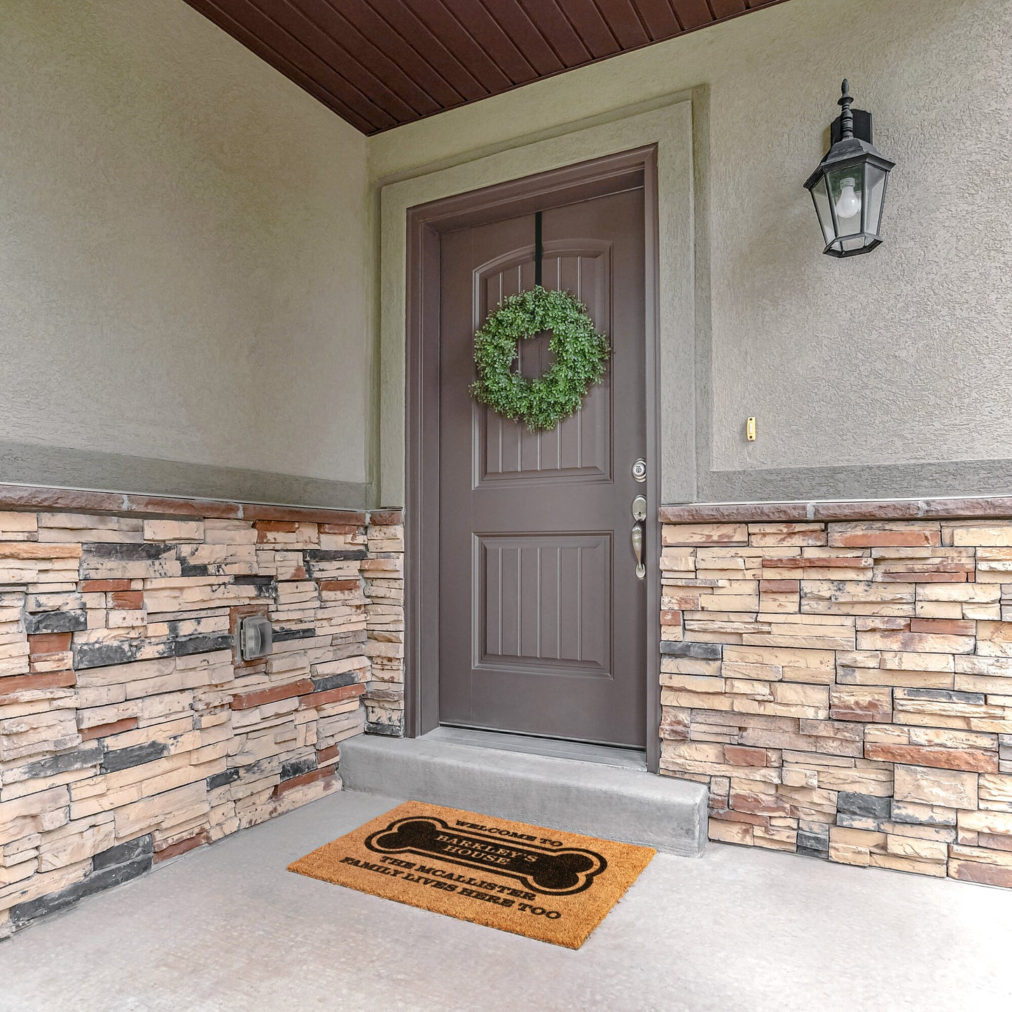 Personalized Doormat | Dog Bone Design