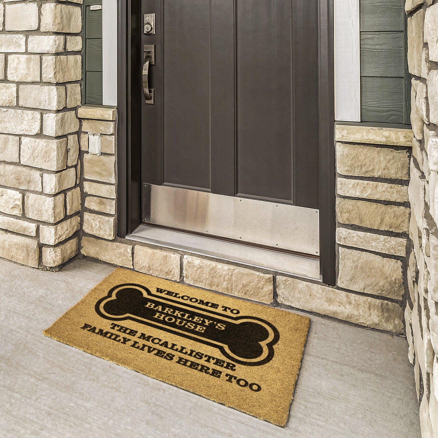Personalized Doormat | Dog Bone Design