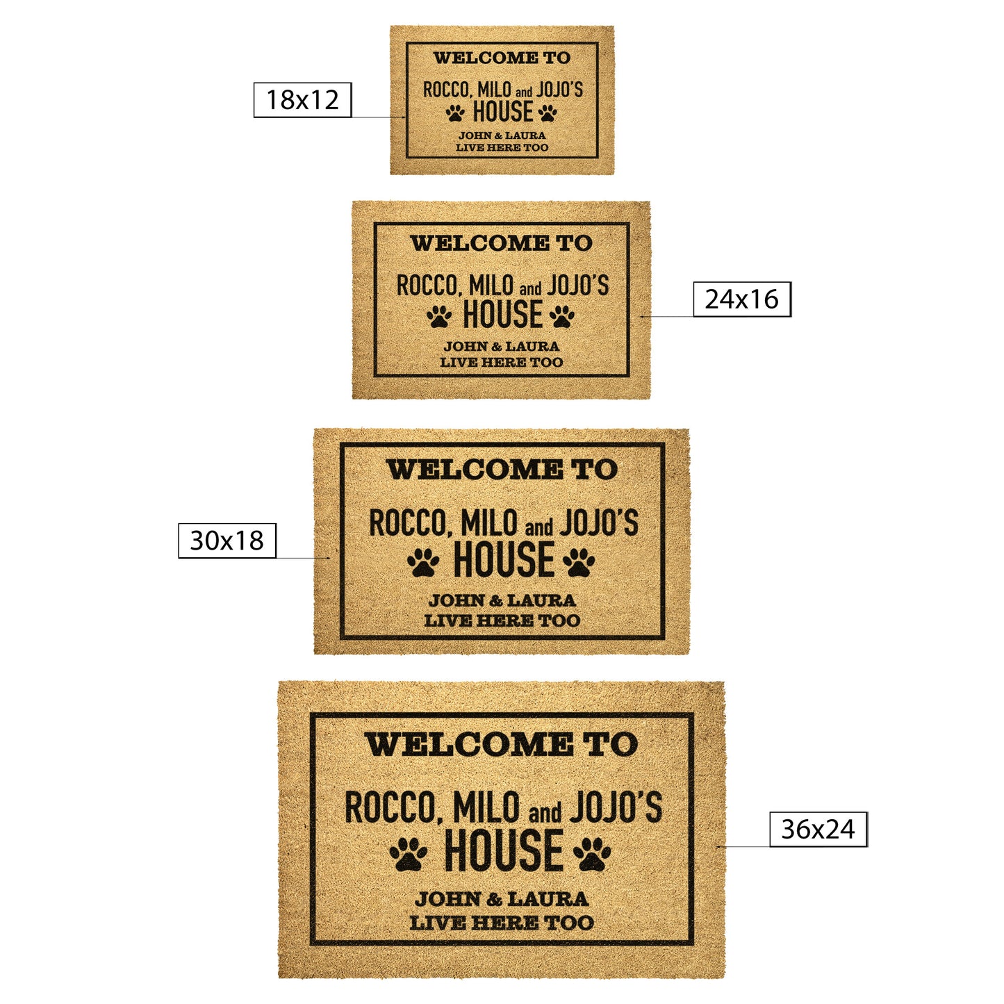 Personalized Doormat | Multi-Names