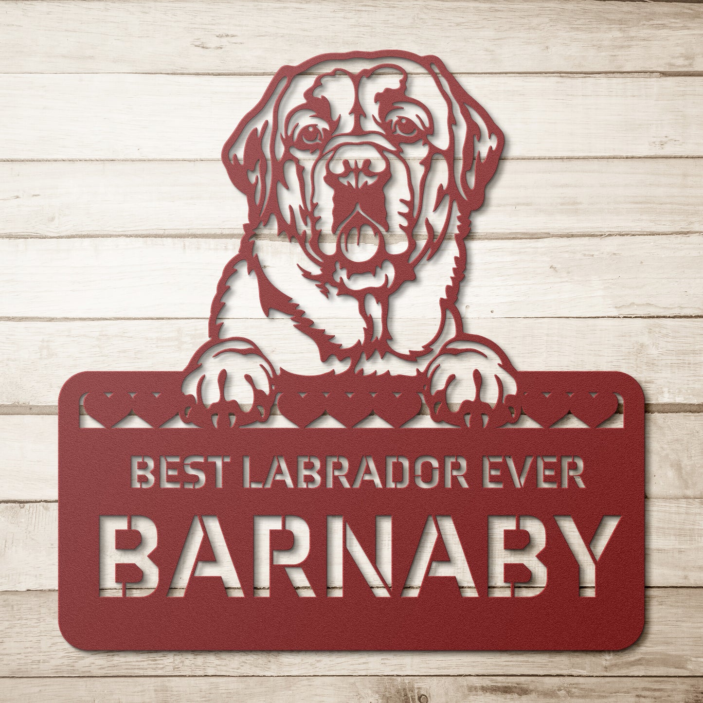 Personalized Labrador Retriever Metal Wall Art