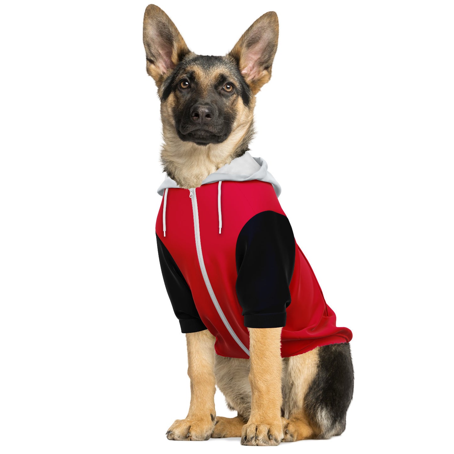 Color Block Hoodie | Racer Red