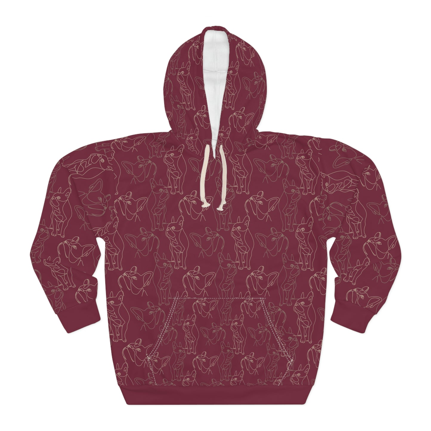 Frenchie Life Unisex All Over Print Pullover Hoodie