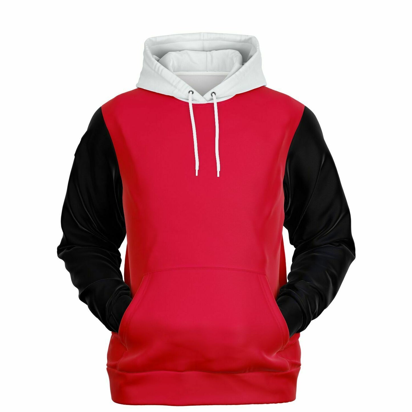 Hand-Made Color Block Hoodie | Hooman | Racer Red