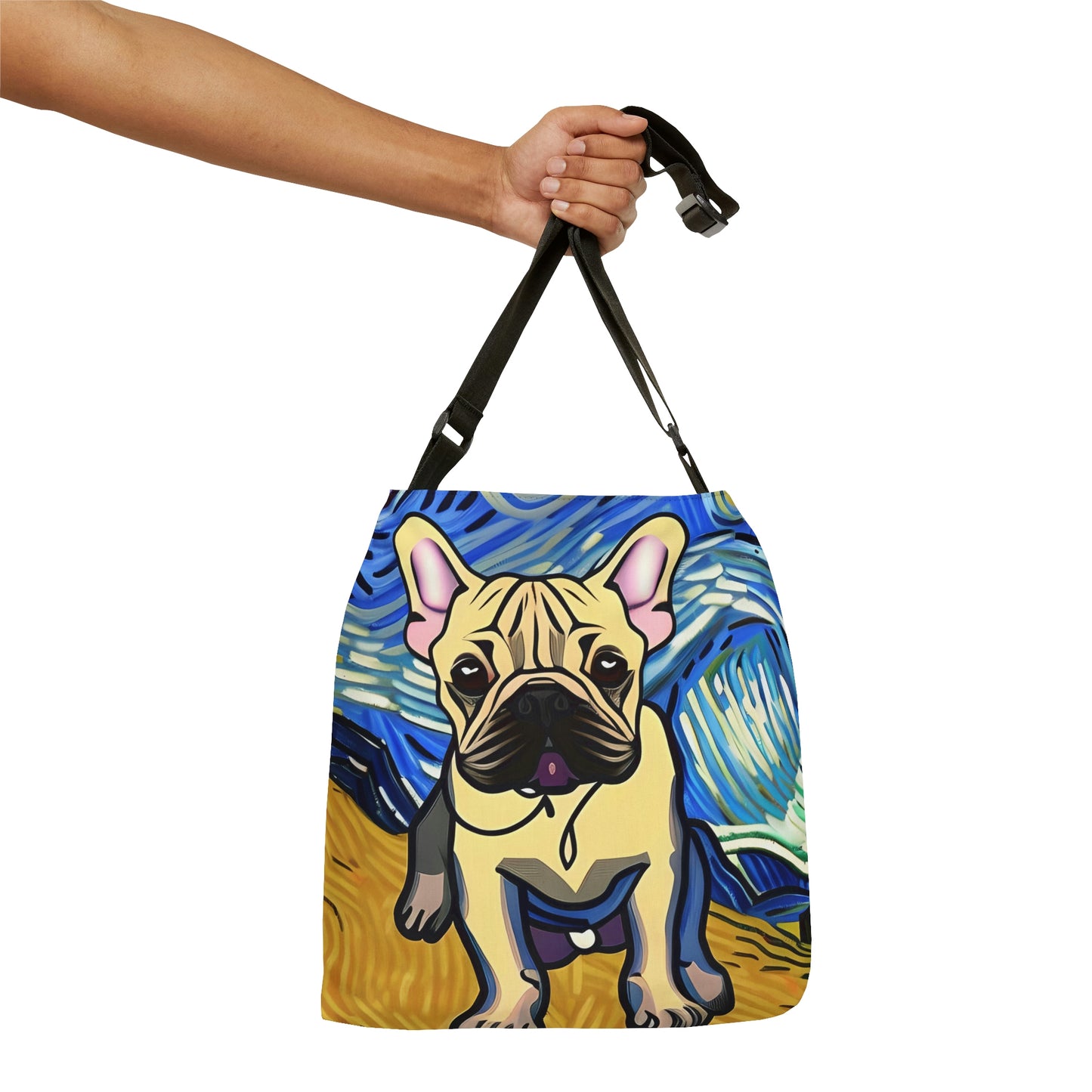 Frenchie Impressionist Print Tote Bag | Van Gogh