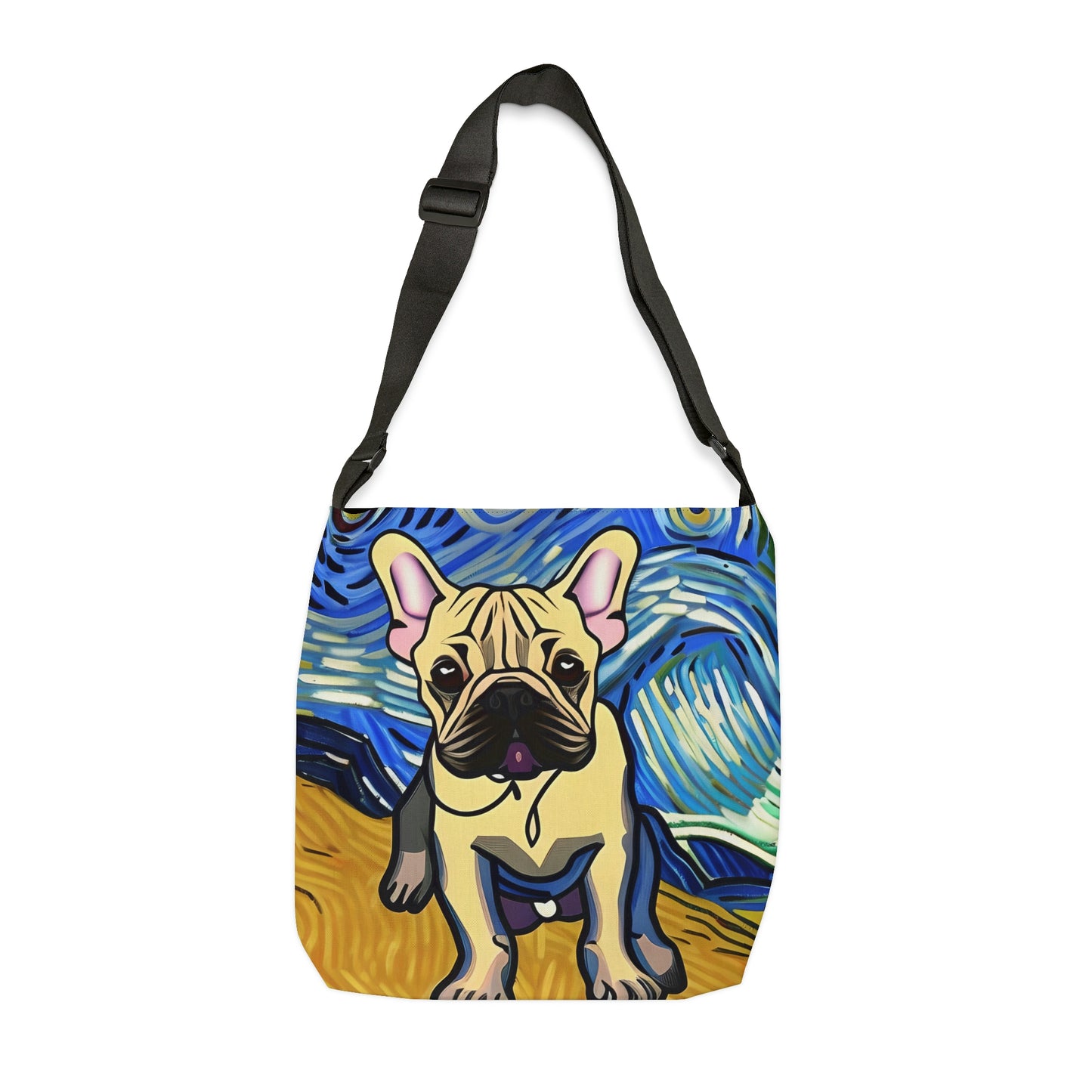 Frenchie Impressionist Print Tote Bag | Van Gogh