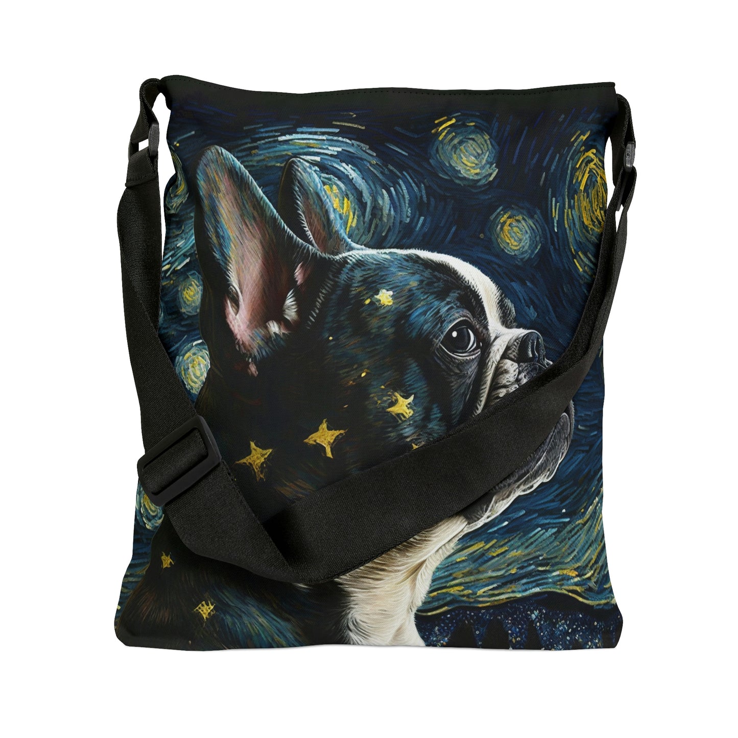 Frenchie Impressionist Print Tote Bag | Van Gogh
