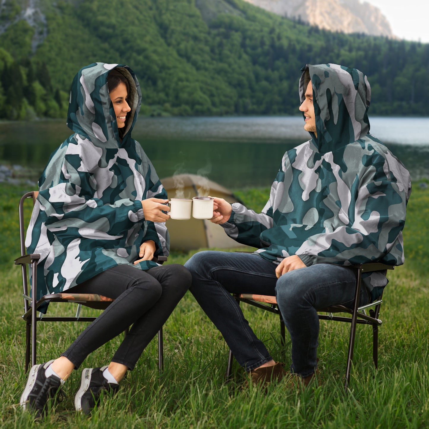 Hand-Made Snug Hoodie Wearable Blanket | Camo-Chic | 3D Camo