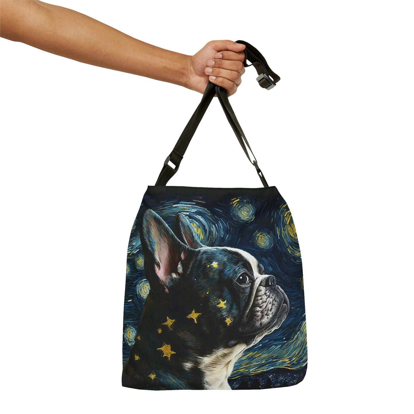 Frenchie Impressionist Print Tote Bag | Van Gogh