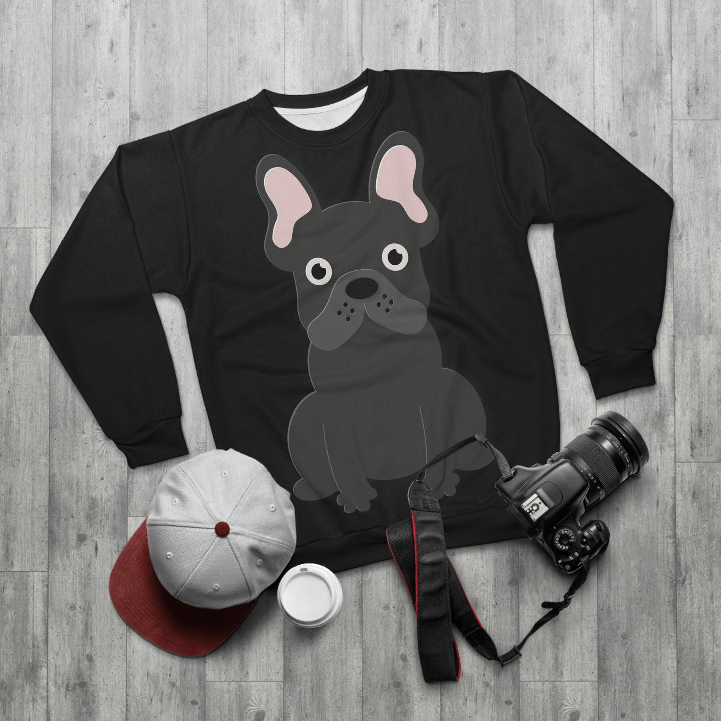 Coming & Going Frenchie Unisex Sweatshirt | Black