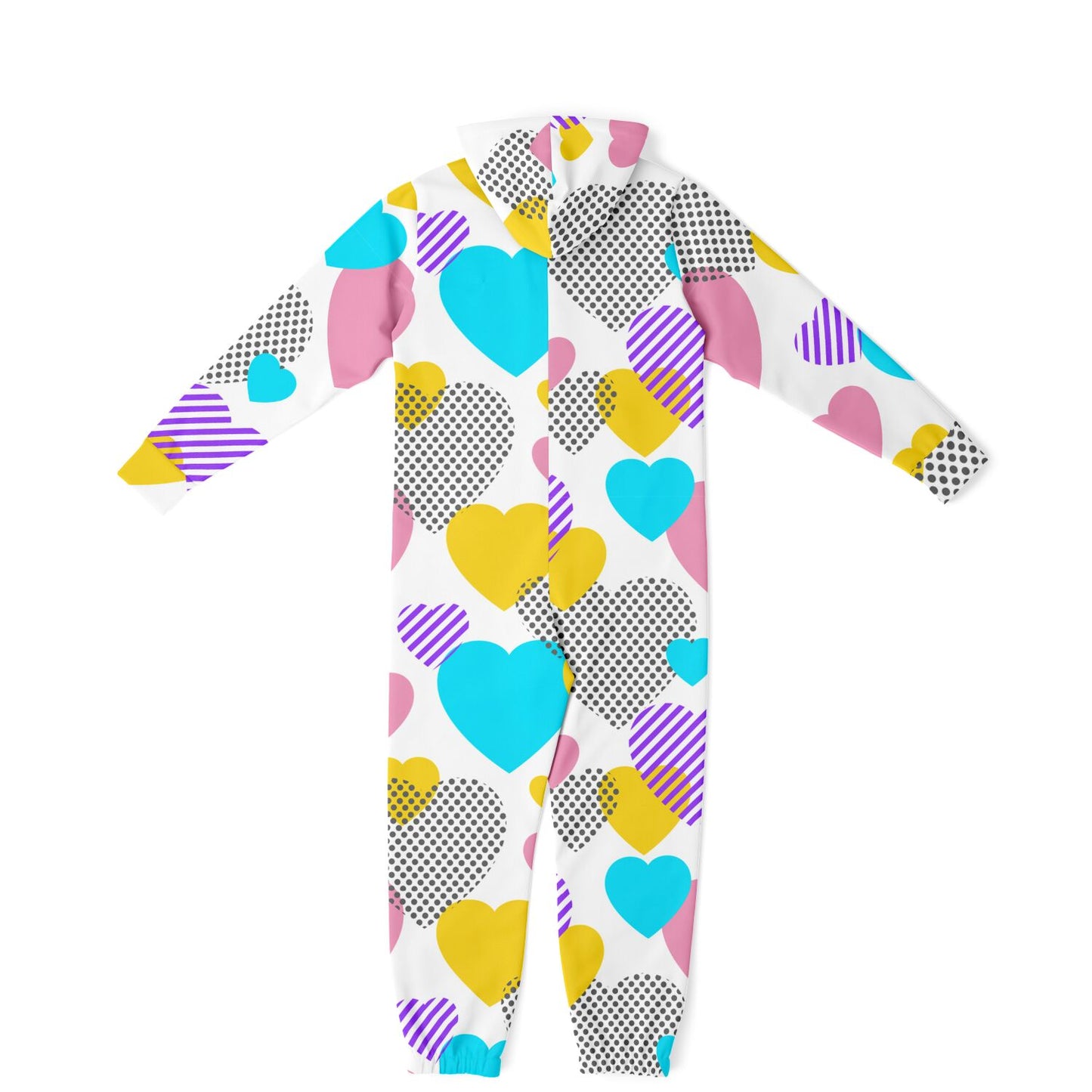 Hand-Made Be Mine Fashion Jumpsuit - Pop Hearts | Matching Dog Hoodie Available