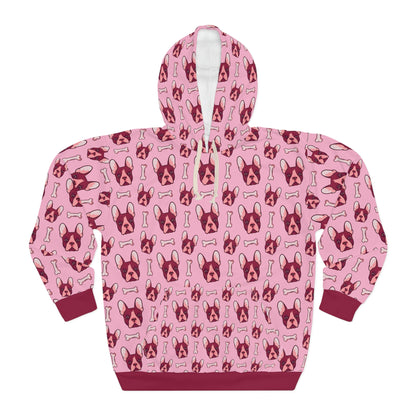 Frenchie Life Unisex All Over Print Pullover Hoodie