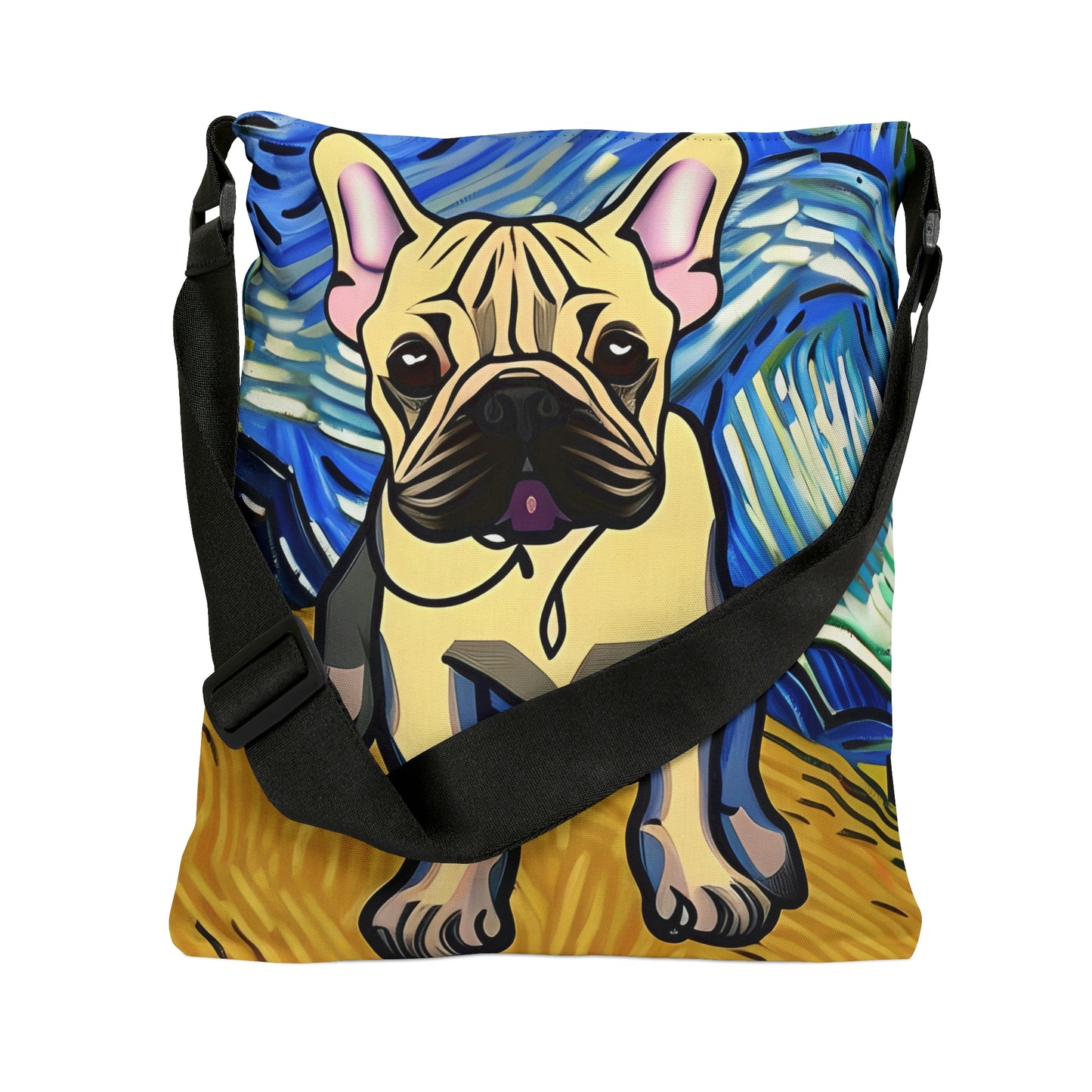 Frenchie Impressionist Print Tote Bag | Van Gogh