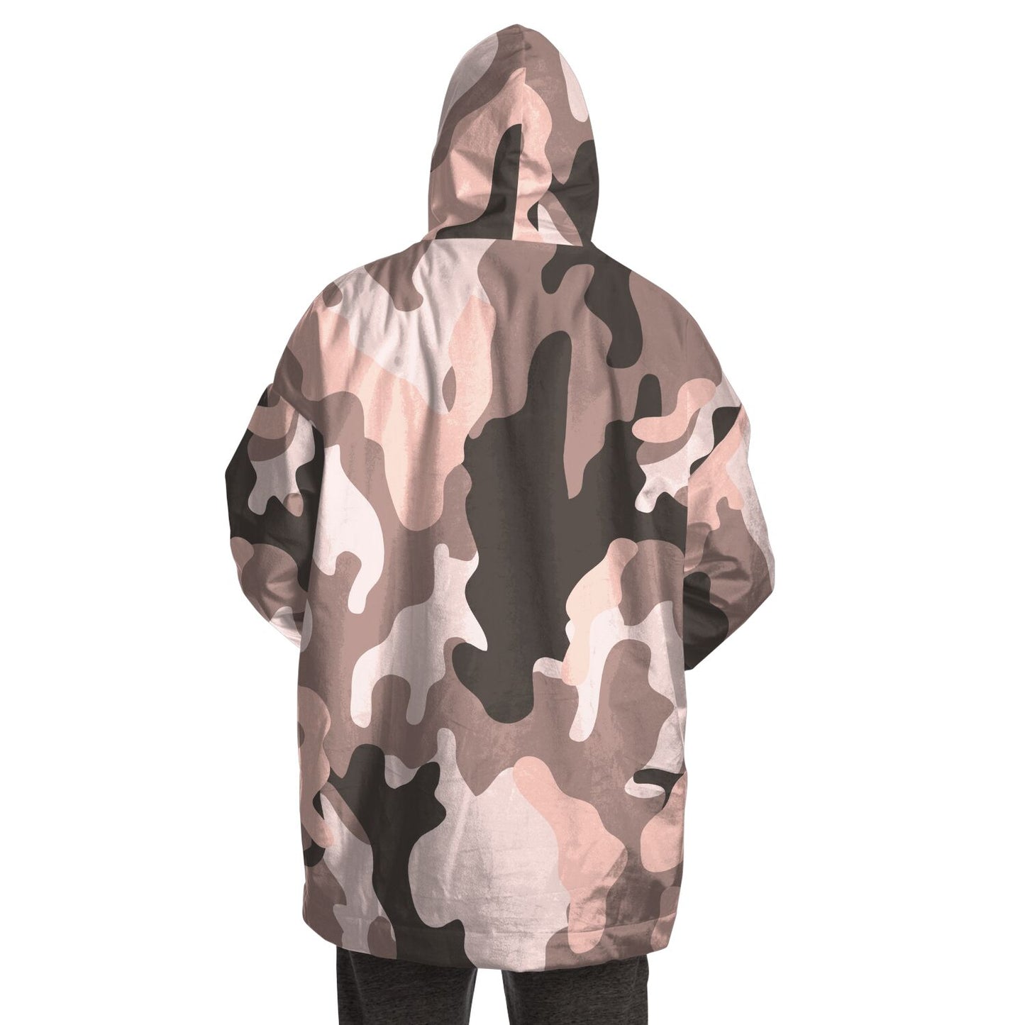 Hand-Made Snug Hoodie Wearable Blanket | Camo-Chic | Blush Camo