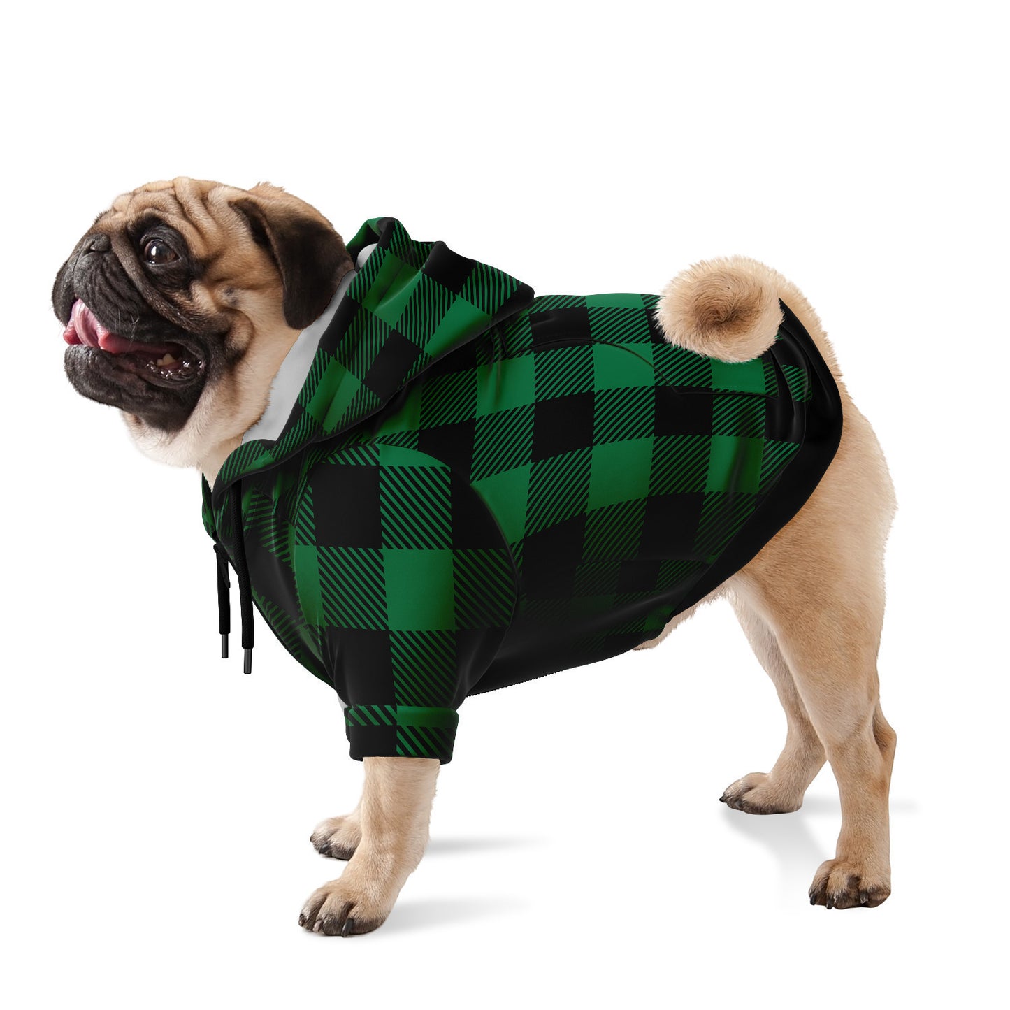 Classic Buffalo Plaid Dog Hoodie | Traditional Green II