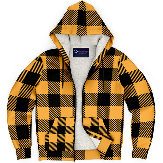 Classic Buffalo Plaid Dog Hoodie | Traditional Yellow