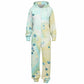 Hand-Made Be Mine Fashion Jumpsuit - Tie Dye 'N Glitter Hearts Print | Matching Dog Hoodie Available