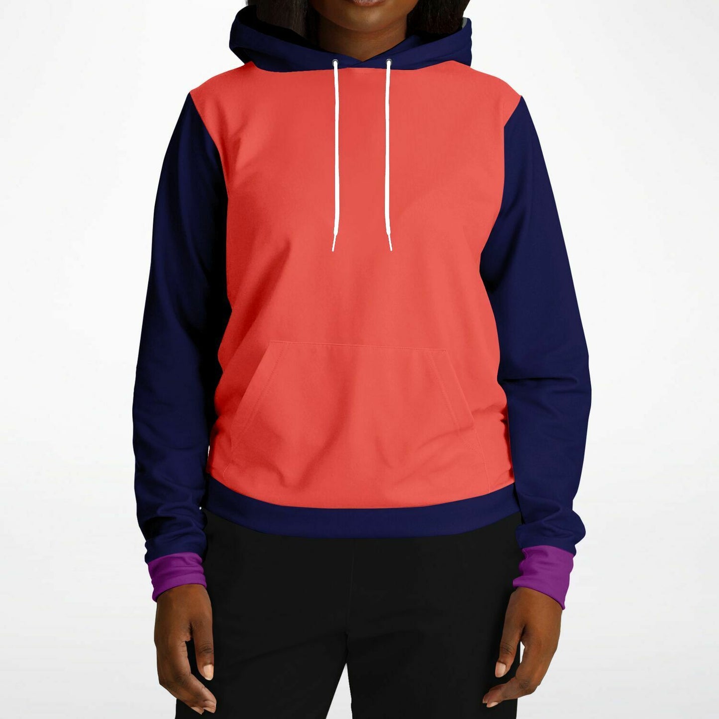 Hand-Made Color Block Hoodie | | Hooman | Regal