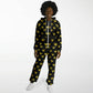 Hand-Made Be Mine Fashion Jumpsuit - Golden Hearts | Matching Dog Hoodie Available
