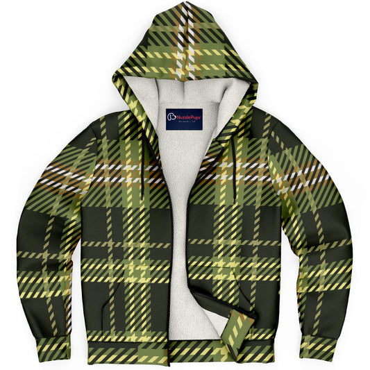 Hooman Microfleece Hoodie | Deep Forest Tartan