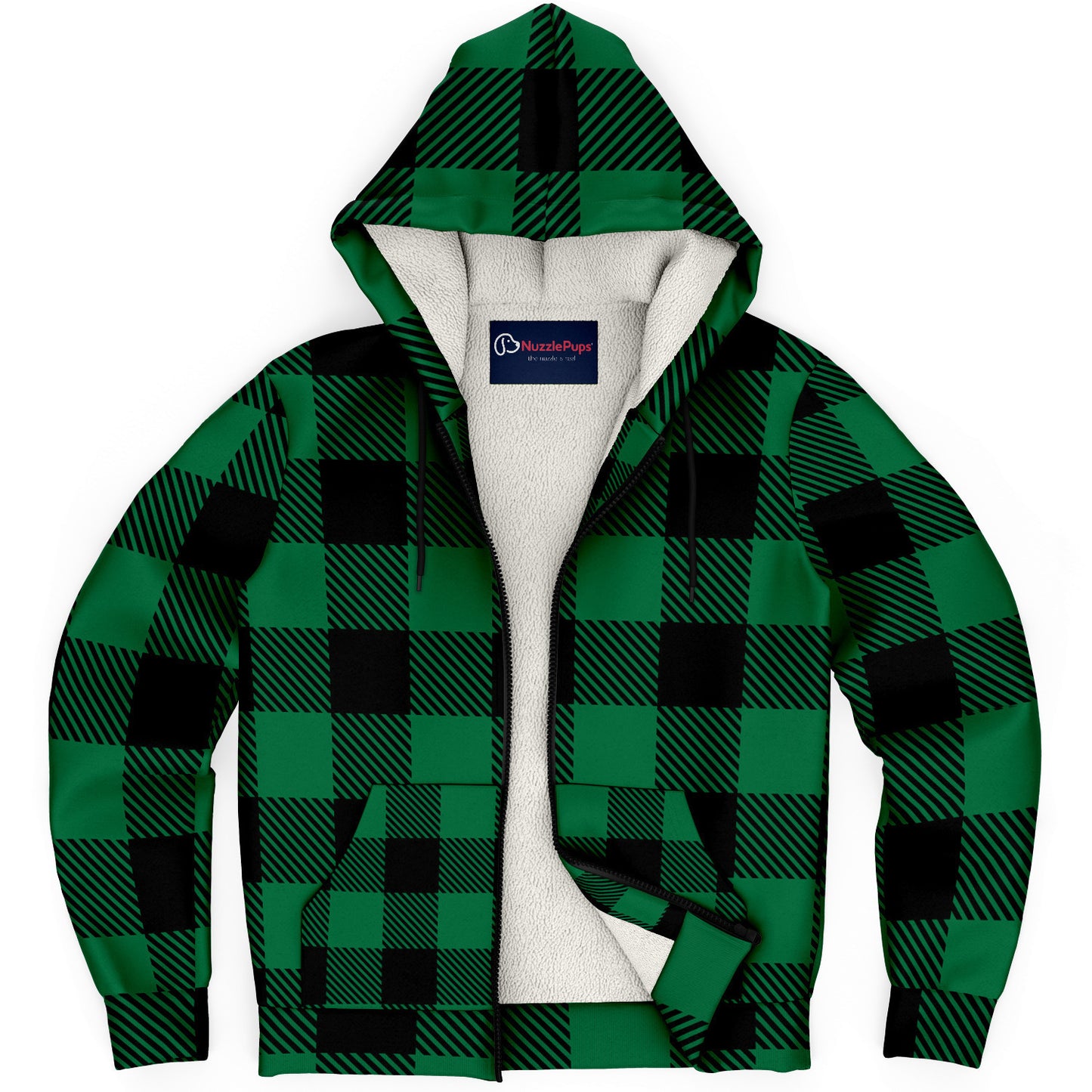 Classic Buffalo Plaid Dog Hoodie | Traditional Green