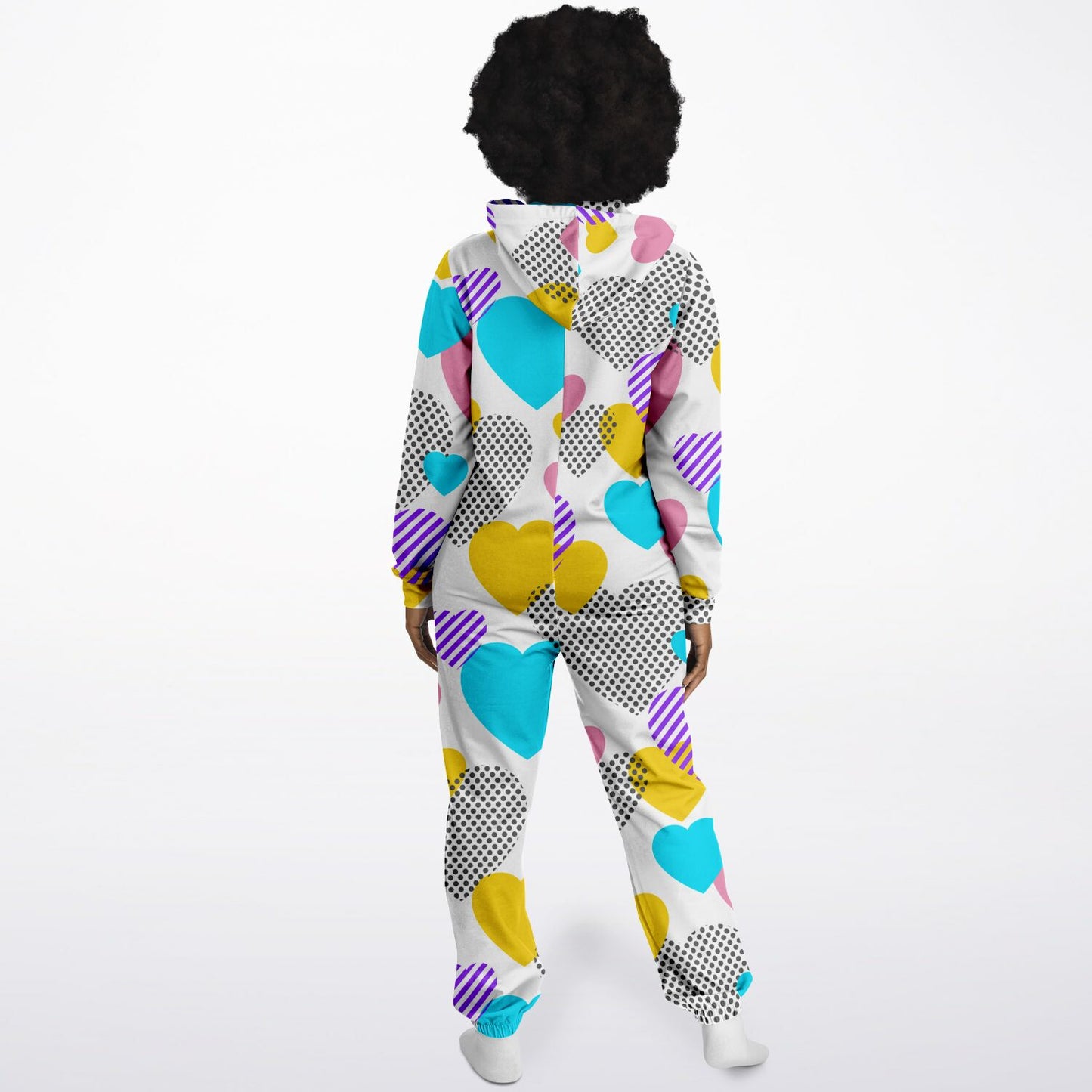 Hand-Made Be Mine Fashion Jumpsuit - Pop Hearts | Matching Dog Hoodie Available