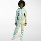 Hand-Made Be Mine Fashion Jumpsuit - Tie Dye 'N Glitter Hearts Print | Matching Dog Hoodie Available